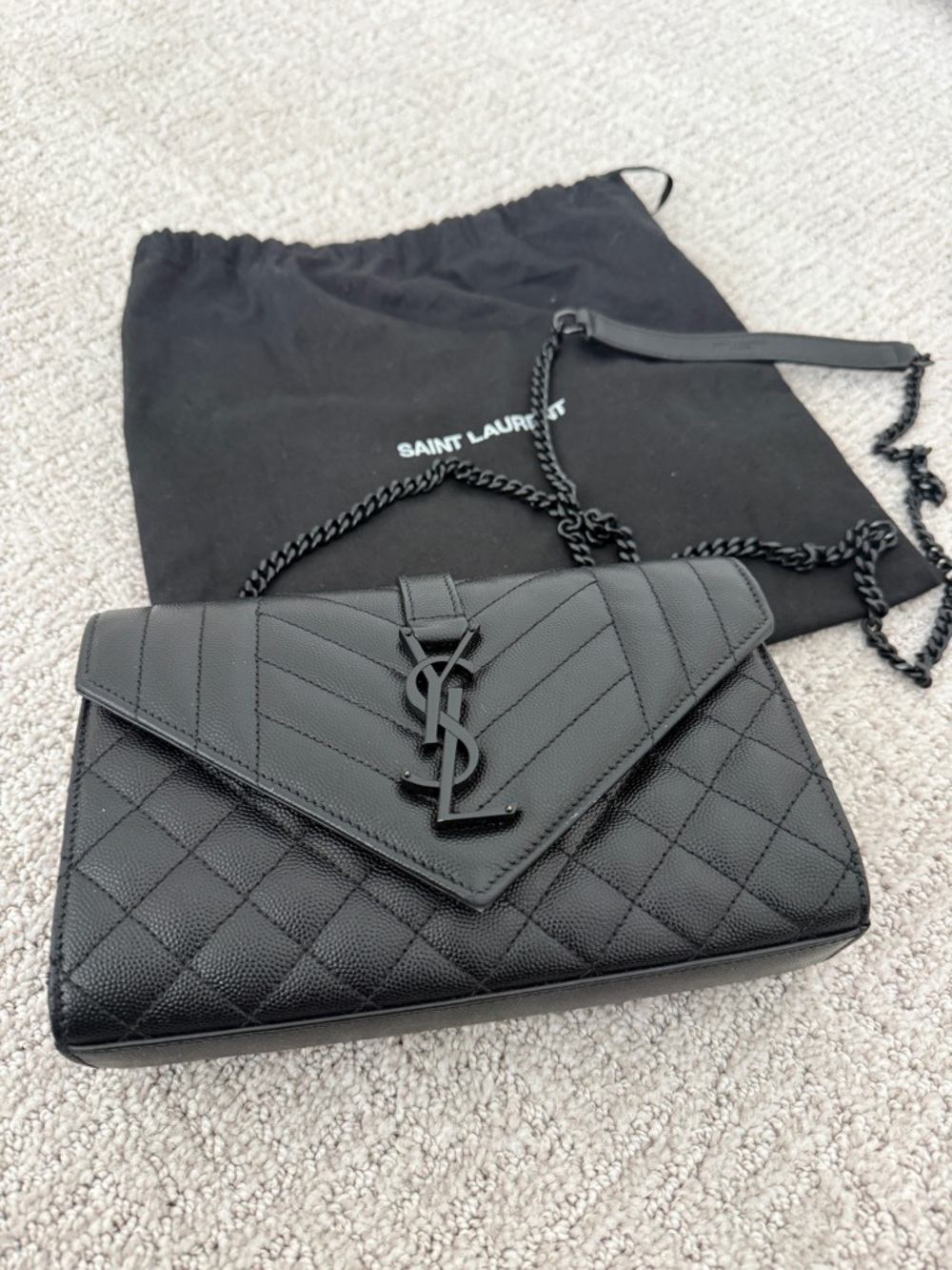 Saint Laurent Monogramme Envelope Small Chain Bag